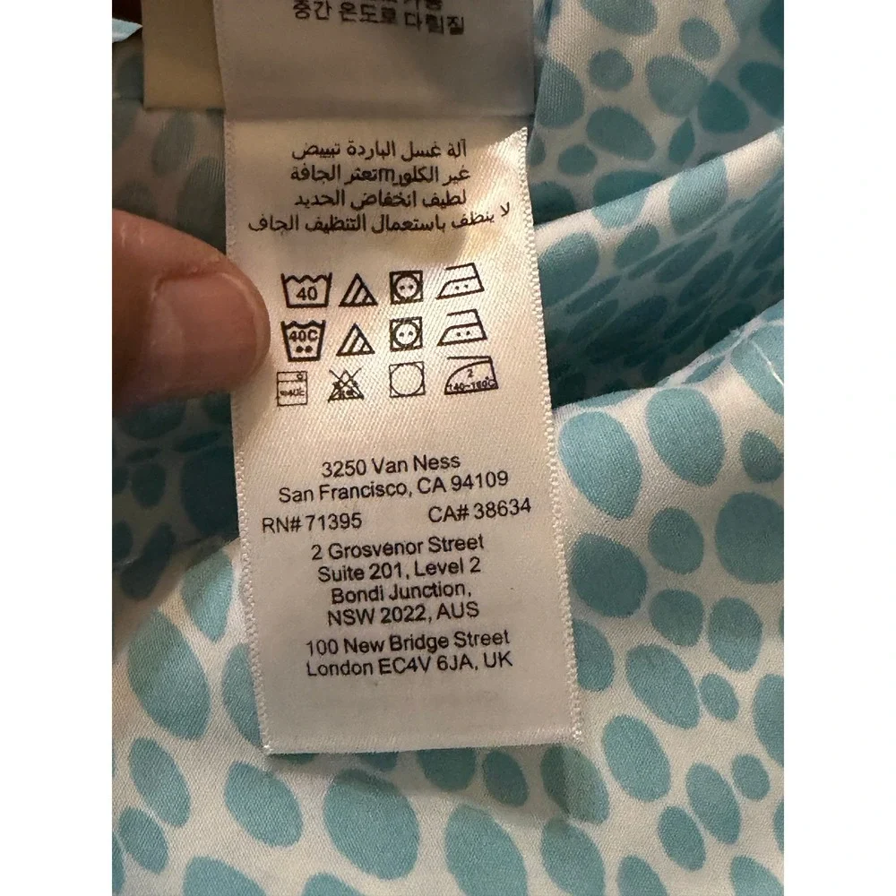 Pottery Barn Kids Twin Sheet Set Organic Pebble Dot Sky Blue Organic Cotton 4pc